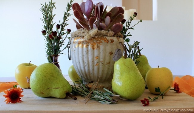 Purple and Orange Fall Centerpiece