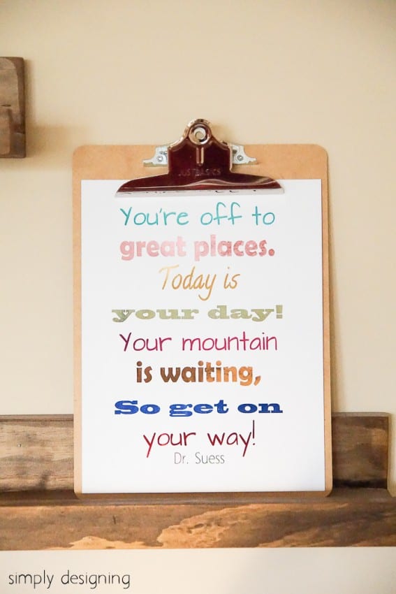 Back to School Printable "You're Off to Great Places" Dr Suess