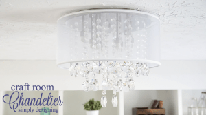 Craft Room Chandelier featured image Craft Room : New Light Fixture : Part 4 3 perfect gray paint