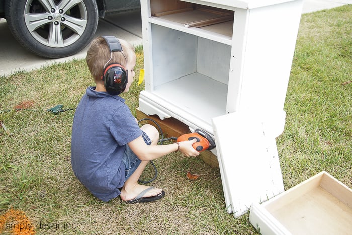 Sand nightstand