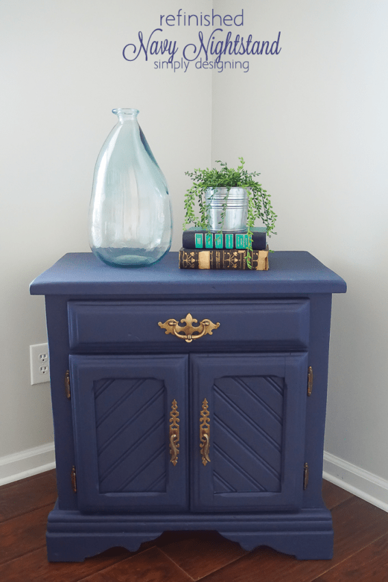 DIY Navy Nightstand