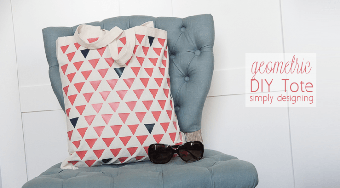 Geometric Tote Bag a fun simple and modern DIY tote bag | How to Make a Geometric Tote Bag | 16 | make a vinyl stencil