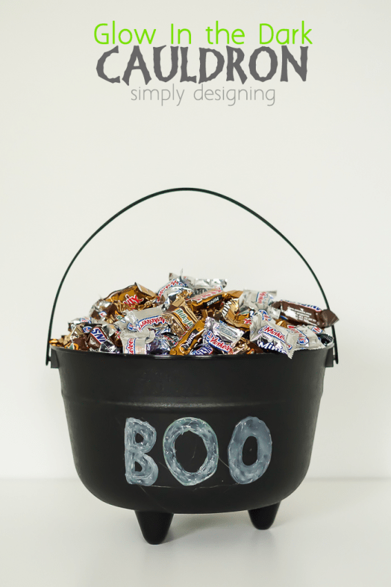 Glow in the Dark Cauldron - a simple and fun Halloween craft