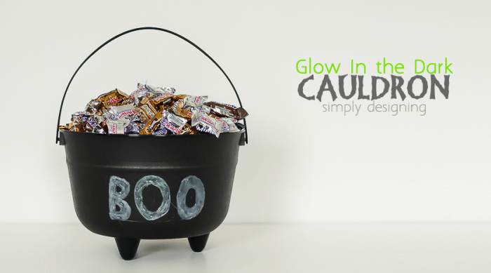 Glow in the Dark Cauldron | How to make a Glow in the Dark Cauldron | 24 | hanging ghost lantern