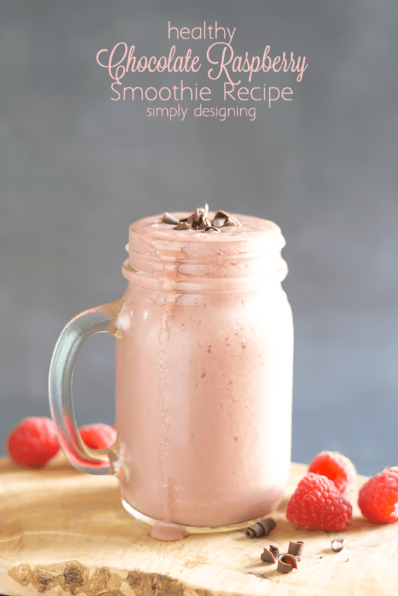 Healthy Chocolate Raspberry Smoothie Recipe | Simply Designing with Ashley