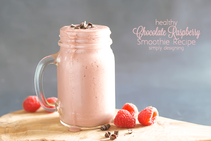 Healthy Chocolate Raspberry Smoothie Recipe - this tastes so good you won't believe that it is healthy for you