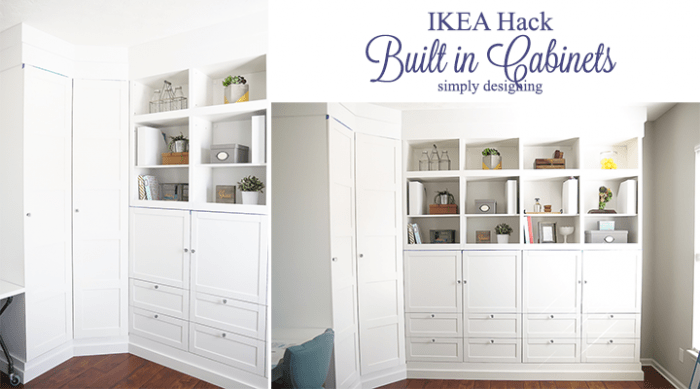 IKEA Hack Building in Cabinets | Craft Room : Building in Cabinets : Part 3 | 21 | Standing Desk