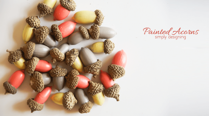 Painted Acorns cute painted acorn decor | Painted Acorn Decor | 5 | fall door decorating ideas