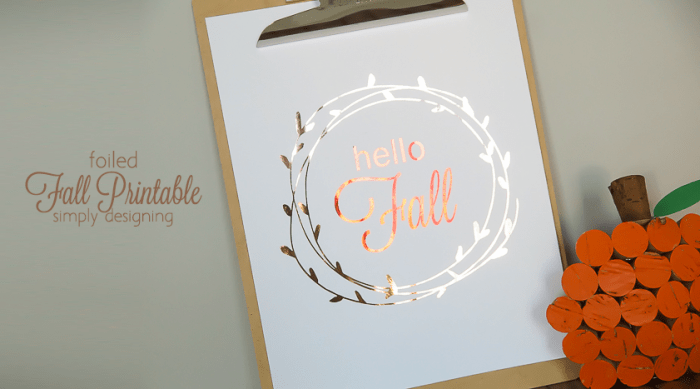 hello FALL printable a fun way to decorate your home this fall with this free fall printable | Hello Fall Printable | 19 | Metal Shelves