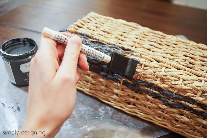 Color Blocked Basket painting