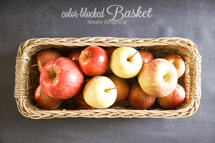Color Blocked Basket for fruit