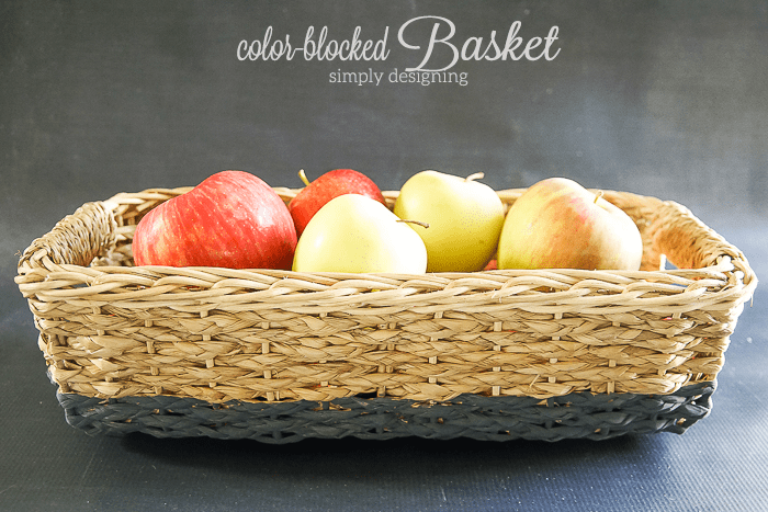 DIY Color Blocked Basket
