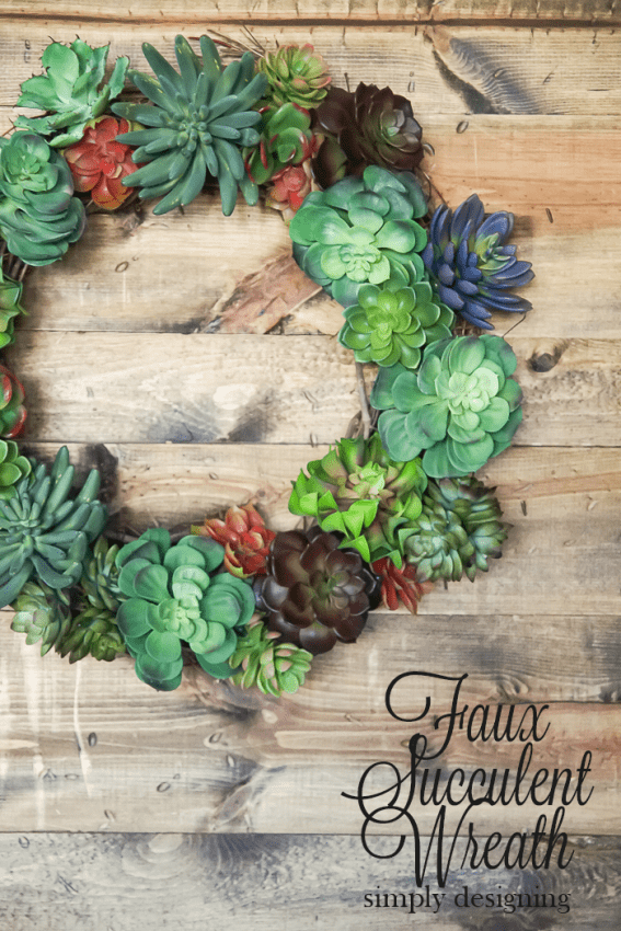 How to make a Faux Succulent Wreath - Pottery Barn Knock Off - such a fun and easy craft project