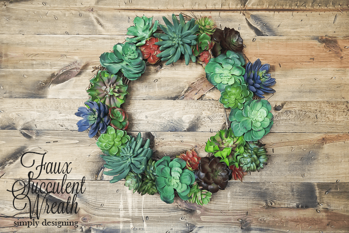 How to make a Faux Succulent Wreath - Pottery Barn Knock Off