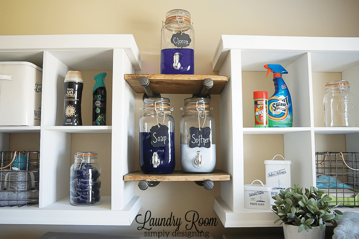 Laundry Room Make-Over - this simple hack added so much storage and a beautiful new look to my laundry room