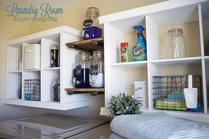 Simple DIY: Updated Shelving for a Small Laundry Room - Simply