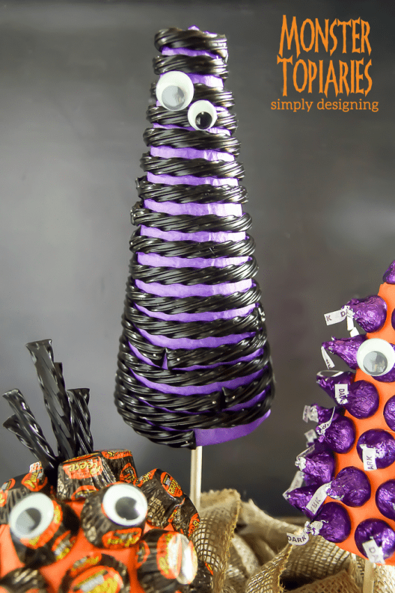 Monster Topiaries - black licorice monster