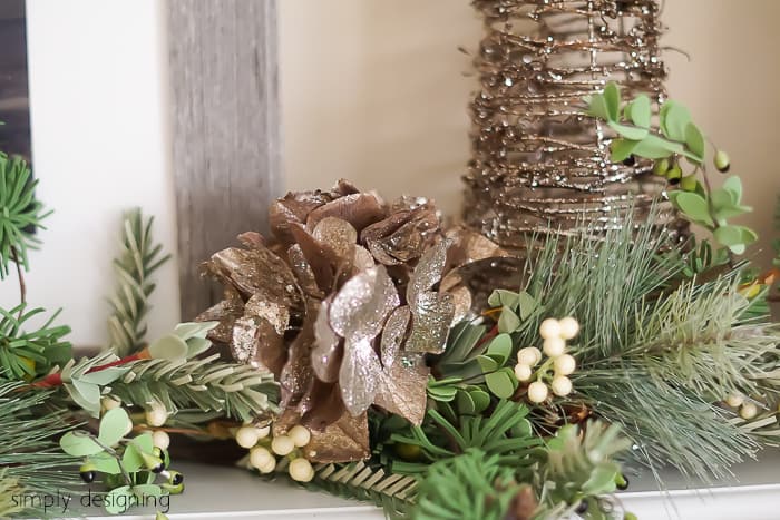 Natural Glam Christmas Mantel