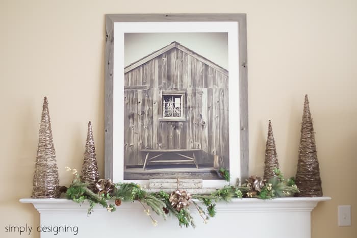 Natural Glam Christmas Mantel