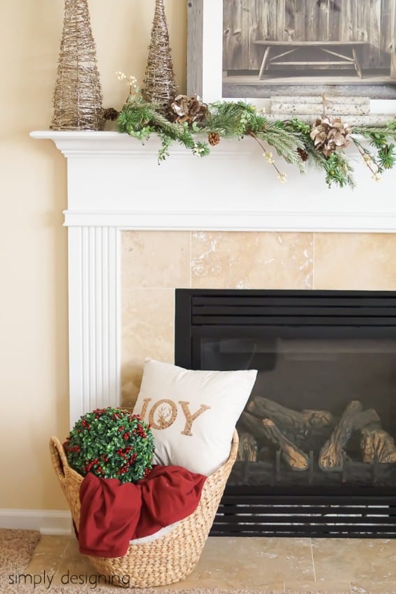 Natural Glam Christmas Mantel