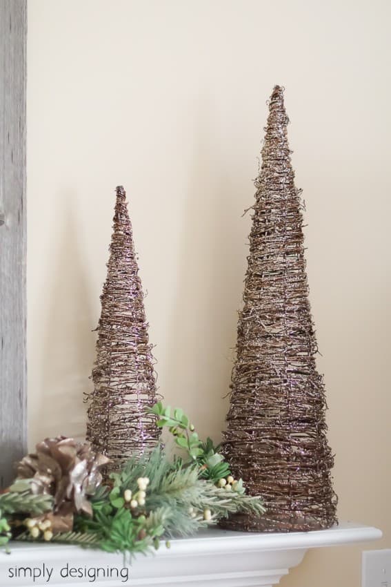 Natural Glam Christmas Mantel