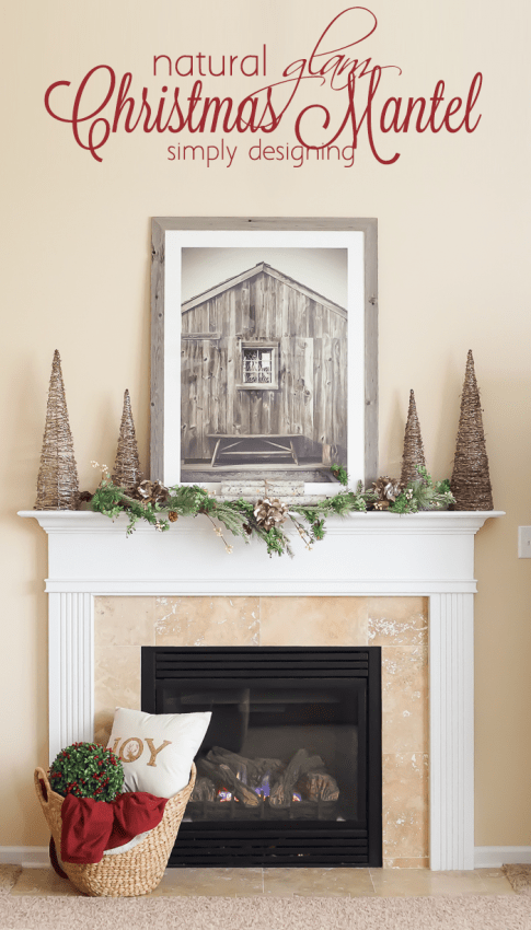 Natural Glam Christmas Mantel | Simply Designing with Ashley