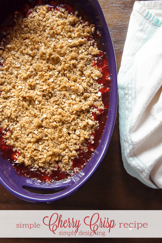 Simple Cherry Crisp Recipe