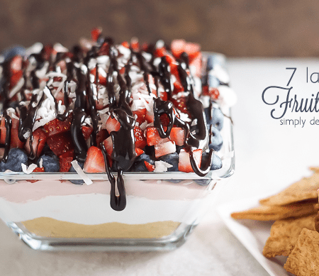 7 Layer Fruit Dip - such a yummy and delicious alternative to a traditional fruit dip