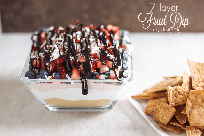 7 Layer Fruit Dip - such a yummy and delicious alternative to a traditional fruit dip