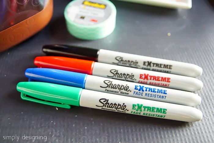 Sharpie extreme markers to label homemade Nutella recipes