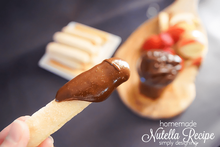 Ladyfinger dipped in homemade Nutella recipe