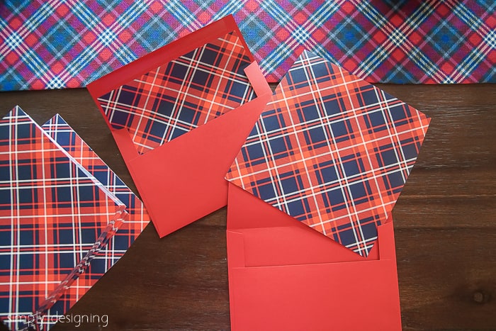how to have a Stress-Free Christmas - christmas card plaid liners