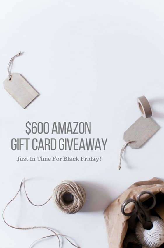 $600 Amazon Gift Card Giveaway