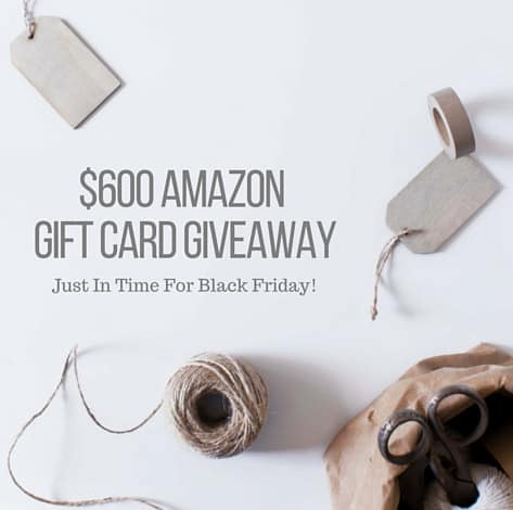 $600 Amazon Gift Card Giveaway