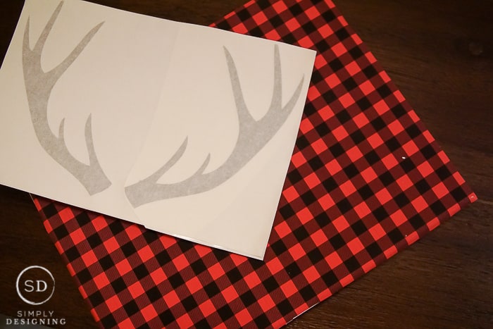 Buffalo Check Antler Decor