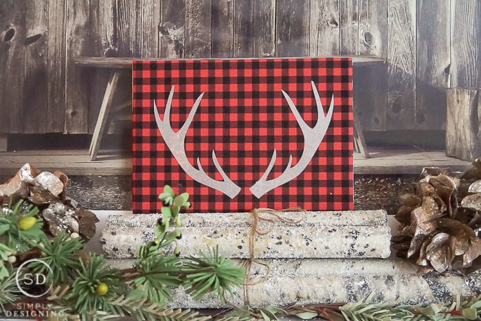 Buffalo Check Antler Decor 08950 | Buffalo Check Antler Decor | 2 | set up a silhouette cameo