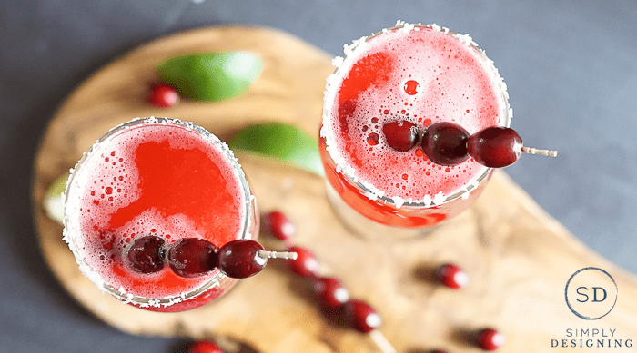 Cranberry Lime Valentine Mocktail 