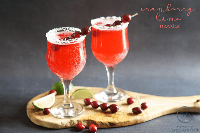 Cranberry Lime Mocktail - tasty and refreshing and the perfect holiday drink