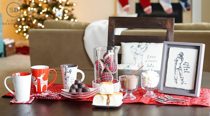 holiday hot cocoa bar