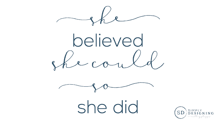 She Believed She Could So She Did free printable