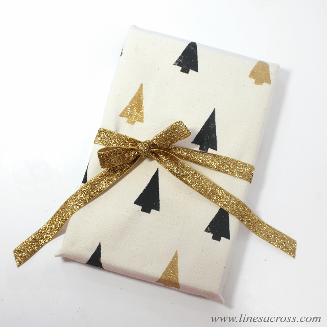 Stamped Fabric Wrapping Paper 3