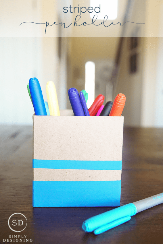 Striped Pen Holder