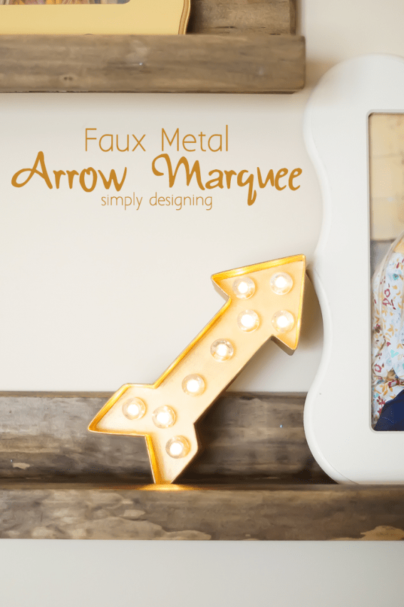 Faux Metal Arrow Marquee