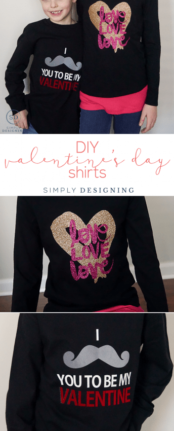 DIY Valentines Day Shirts - make your own Vday shirts with this complete tutorial