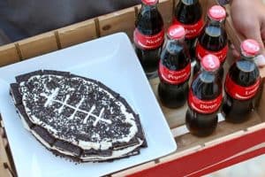 Football OREO Cake Recipe - no bake recipe