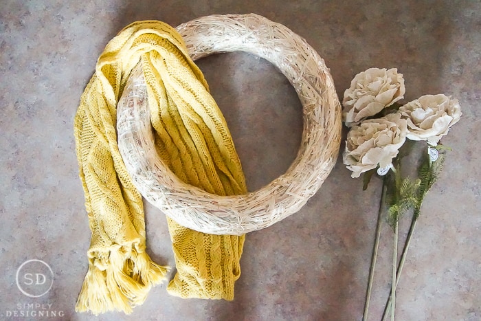 Scarf Wreath - supplies