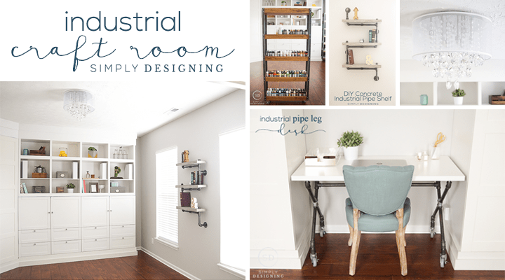 industrial craft studio Industrial Craft Room 12 Light Bright and Beautiful Home Inspiration