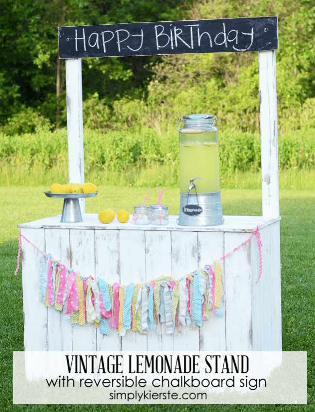 Lemonade Stand with Chalkboard Sign