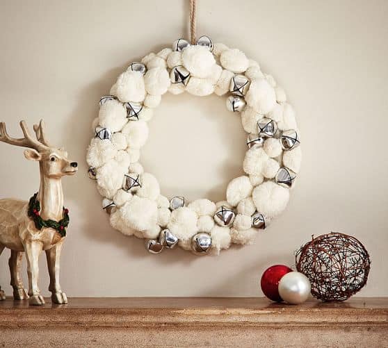 white-pom-silver-bell-wreath-pottery-barn