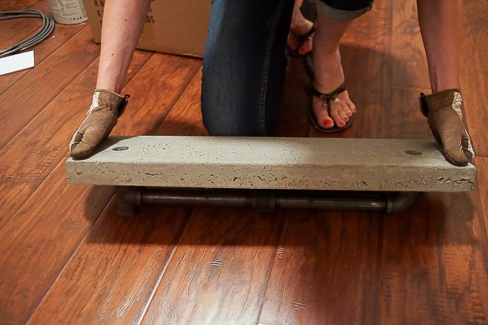 Concrete Industrial Pipe Shelf Simply Designing 24 | DIY Concrete Industrial Pipe Shelf : Craft Room : Part 9 | 24 | Industrial Pipe Shelf